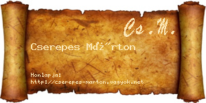 Cserepes Márton névjegykártya